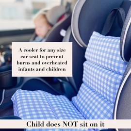Little Bum Coolers Original Car Seat Cooler Washable Insulated Ice Pack Infant Car Seat Cooling Cushion Mat for Hot Weather Multifunctional Baby Cooling Pad (Gingham)