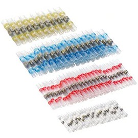 QNP Supplies 200 Pcs Waterproof Insulated Heat Shrink Solder Connectors Kit for Automotive, Marine, Boat, Truck, and Trailer Wiring.