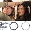 2 Pcs Couples Bracelet Magnetic Healing Stone Stretch Cord Friendship