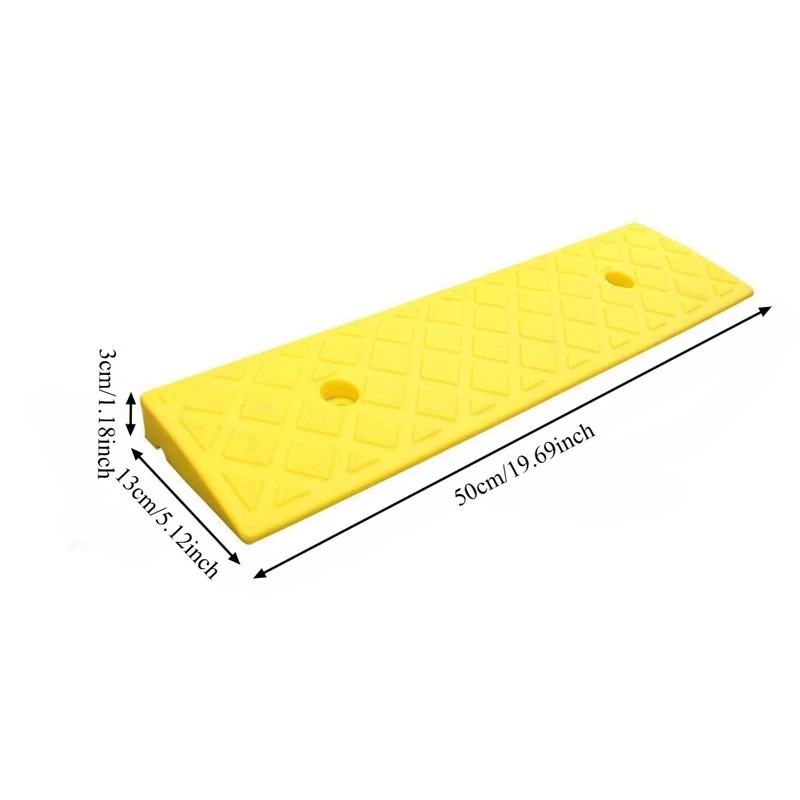 4cm Portable PVC Threshold Ramp, 19.69 x 10.63 In Non-Slip