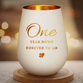1st One Year Anniversary Wedding Gifts for Him Her, Couples Gifts Tea Light Candle Holder, Happy 1st Anniversary, 1 Year Anniversary Birthday Gifts for Boyfriend, Girlfriend, Wife, Husband