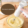 Electric Hand Mixer Warm White Cordless Rechargeable 2000mAh Battery Stainless