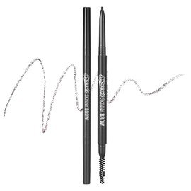 PERIPERA Speedy Skinny Brow (01 Gray Brown),1.5mm Precise Eyebrow Pencil, Dual-Sided Fine Tip Shades, Define Fills Brow Make up, K Beauty, Korean Make-up