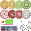 Sesaver 13 Pcs Art Cup Mat Fruit Pattern Art Cup