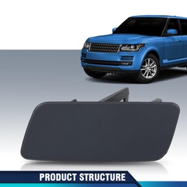 PIT66 Left Side Headlight Washer Cover Powerwash Cap Compatible with Land Rover Range Rover 2013-2017 LR038768 Black