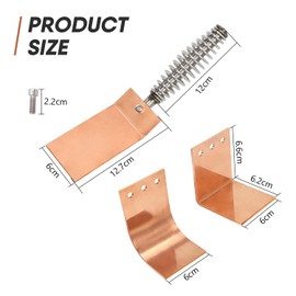 scottchen PRO Welding Spoon Copper Welding Spoon Welders Helper 3mm Thick,3 Plate Set, Flat/Curved/Angle Copper Paddle Backer