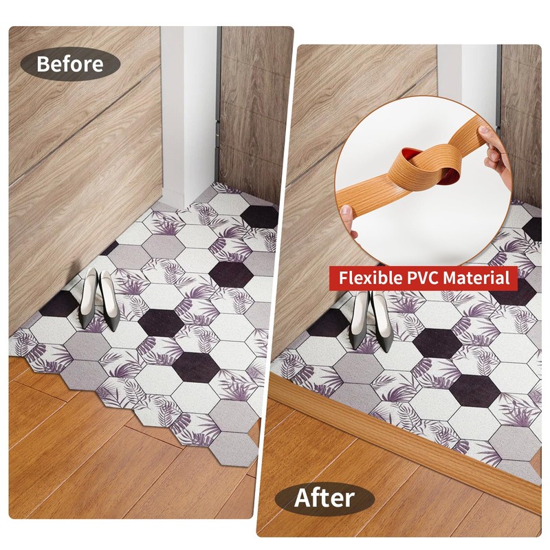Floor Transition Strip Self Adhesive 2 Inch Wide, 6.6 FT