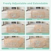 Foldable Wooden Playpen,Large Baby Gate Playpen with Child-Proof Lock-Easy Assembly,
