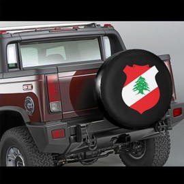 Coat of Arms of Lebanon Tire Cover Dustproof Car Spare Tire Cover, for Car RV SUV Trucks 14 inch
