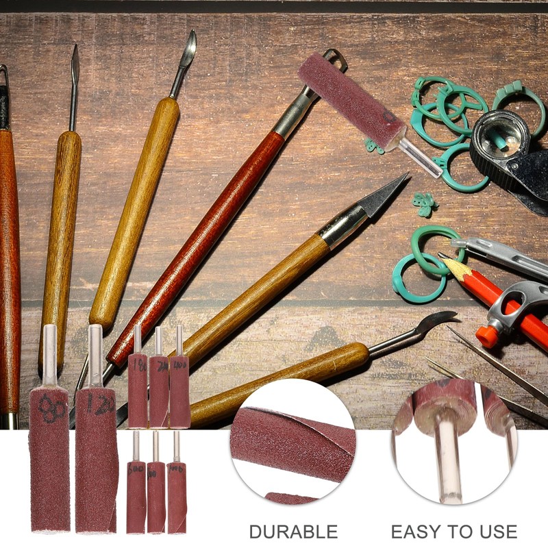 Angoily 8 Pcs Sanding Drum Kit,Sanding Mandrel Spindle Sander Adaptor