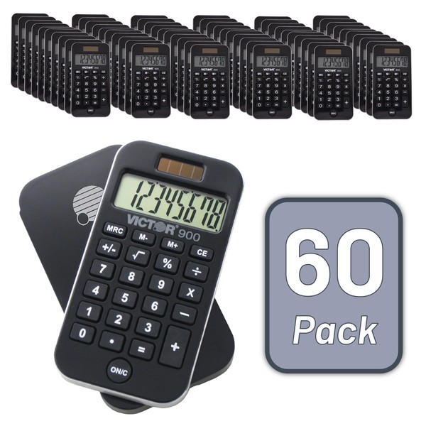 Victor 900 8 Digit Pocket Calculator with Slide-On Cover &