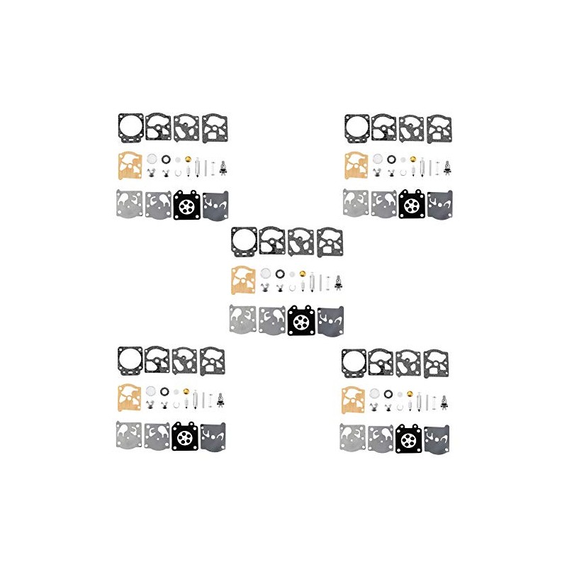 Yingshop 5pc Carburetor Diaphragm Gasket Rebuild Repair Kit Compatible for