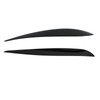 2Pcs Front Headlight Eyebrow Eye Lid Cover Trim Glossy Black