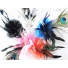 HAND No.7A Peacock Feather Flower Headdress/Jacket, Dress Pin Evenings, Assorted