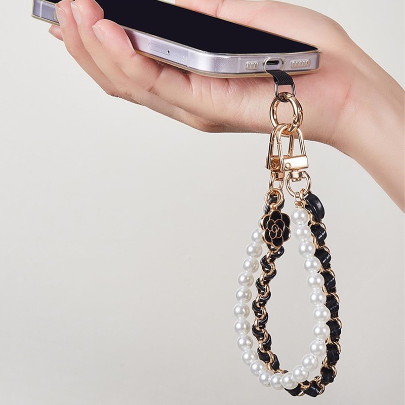 3 Pieces Bag Extension Chain Pearl Wallet Double Chain,Pearl Wallet