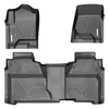 YITAMOTOR Floor Mats Compatible with 2014-2018 Chevy Silverado/GMC Sierra 1500 Crew Cab, 2015-2019 Silverado/Sierra 2500 HD/3500 HD Crew Cab, Custom Fit Liners, 1st & 2nd Row All-Weather Protection
