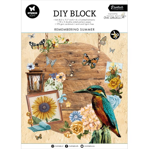 Studio Light Essentials DIY Block Paper 32/Pkg-Nr. 61, Remembering Summer