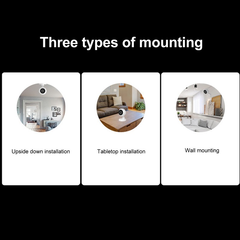 Wireless Home Security Camera WiFi Connection 360 Degree Rotation Infrared