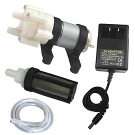 CONQUERALL DC 24V 385 Diaphragm Water Pump 5-Piece Power Supply Filter Hose for Experimental Models