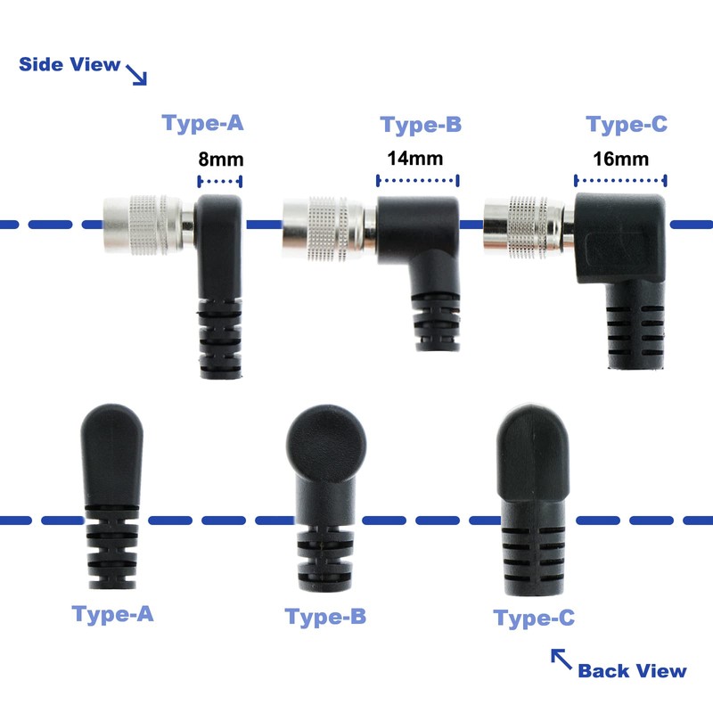 Alvin's Cables Hirose 6 Pin HRS HR10A-7P-6S Right Angle to