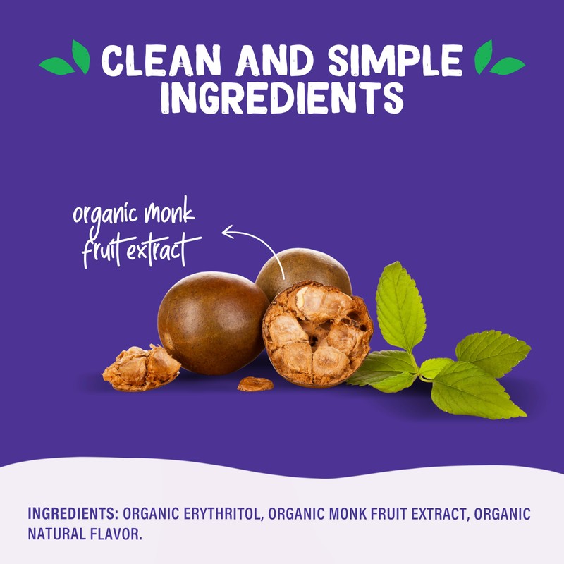 Pyure Organic Monk Fruit Sweetener Packets | White Sugar Substitute