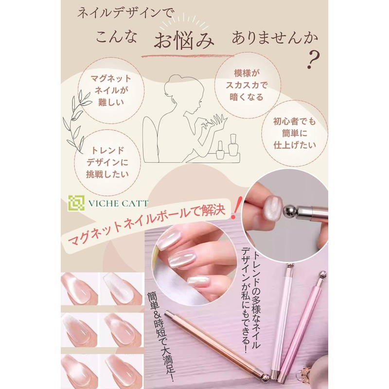 VICHE CATT Magnetic Nail Magnets Strong Nail Magnets Beginner Nail