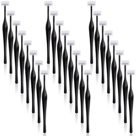 CustomyLife 24 Pack Eyebrow Trimmer Razors, Stainless Steel Face Razors Shaver Eye Brow Shapers Black Precision Facial Hair Removal Tool for Makeup Women Men