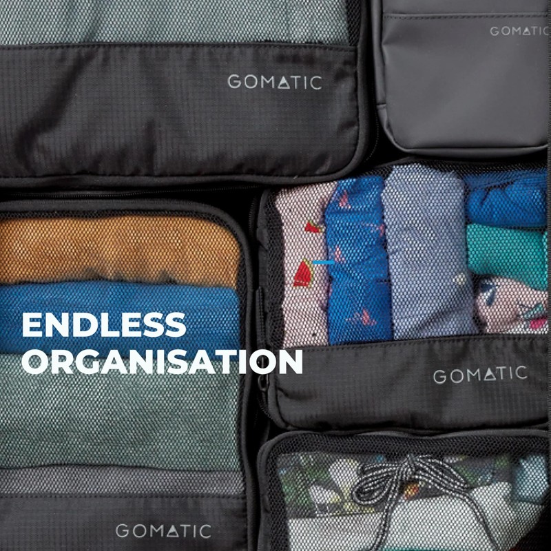 Gomatic Packing Cubes, Compression Luggage organisers for Carry-On, Suitcases, Travel
