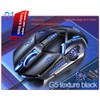 Guibell Mouse Gaming con Cable 3200 dpi,Luces LED 7 Modos,Negro