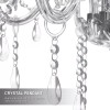 WARRENAU Modern 6 Light Crystal Chandelier Elegant Pendant Fixture Ceiling