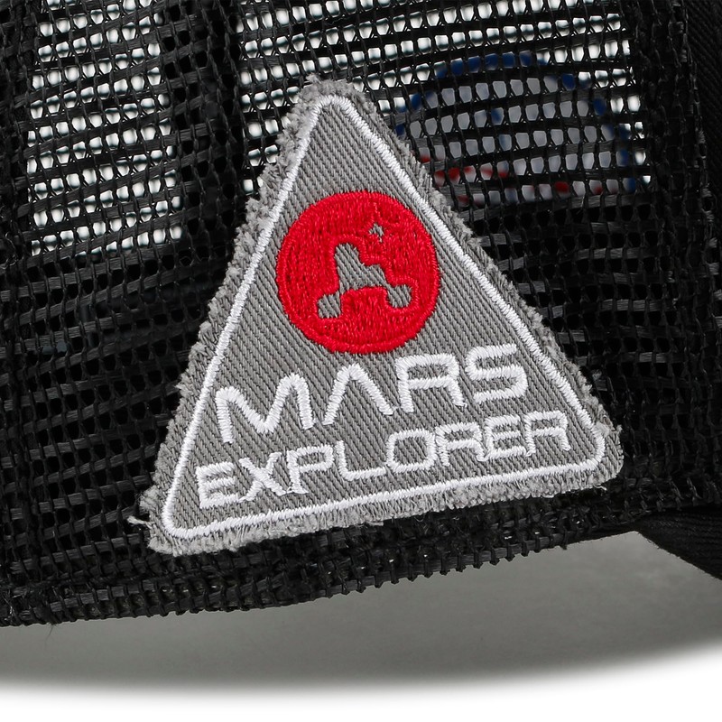 ililily Premium NASA Mission Patch Embroidery Structured Baseball Cap, Black