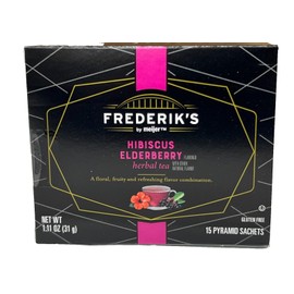 Meijer Frederik's Hibiscus Elderberry Herbal Tea Pyramid Sachets Tea Bags