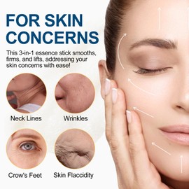 Firming Serum Stick, 3-in-1 Smooth, Firm and Tight Face, Neck & Jawline, Reduces Wrinkles and Laugh Lines, Mourishing Anti Aging Repair Cream for All Skin Types, 1.0 Oz