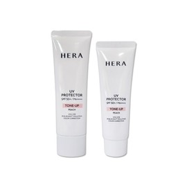 Hera NEW UV Protector Tone Up Peach 50ml + 40ml Renewal Sun Cream / 헤라 NEW UV 프로텍터 톤업 피치 50ml + 40ml 리뉴얼 선크림