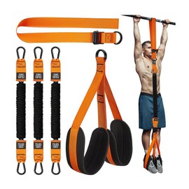 MTSDM Pull Up Assistance Bands, Adjustable Weight/Size 225lbs Heavy Duty Resistance Band for Pull Up with 3 Bands Fabric Feet/Knee Rest for Strength Training Home Fitness, Body Stretching