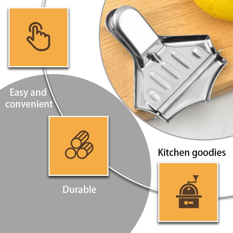 2 Pcs Lemon Slice Squeezers Stainless Steel Lemon Wedge Clips