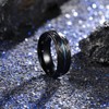 King Will Hammer 8mm Black Tungsten Ring Hammered Multi Faceted