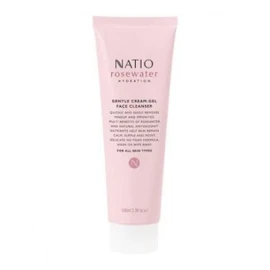 Natio Buy Natio Rosewater Hydration Gentle Cream-Gel Face Cleanser 100ml Online | Chempro Chemists
