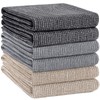 smiry Premium Kitchen Towels(18"x 28", 6 Pack), Large Cotton Dish