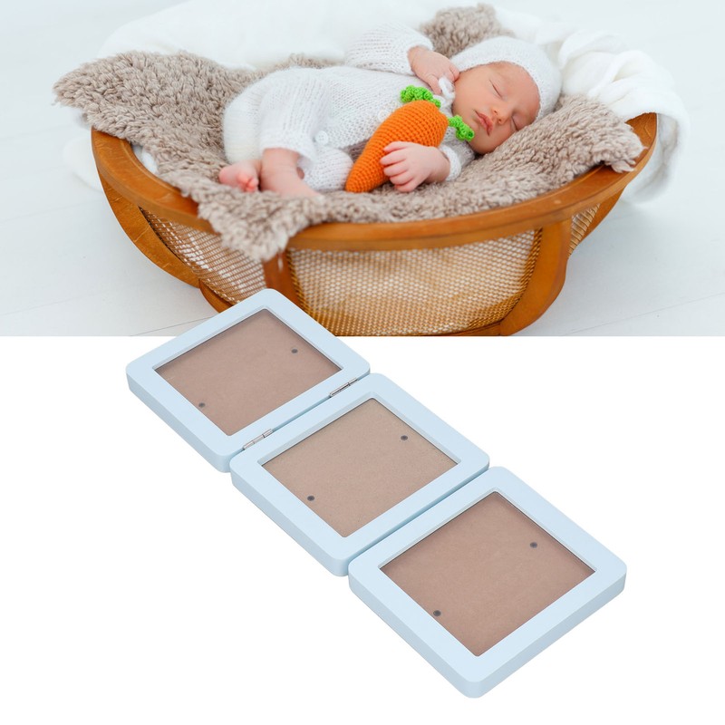 Sonogram Picture Frame 3 Folding Wood Pregnancy Baby First Photo