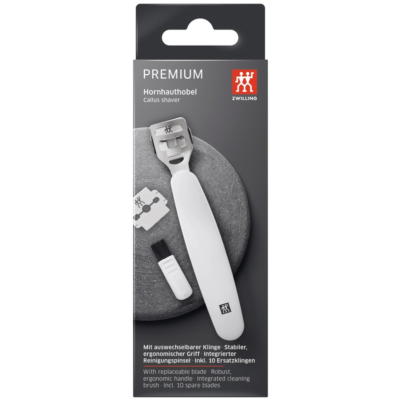 ZWILLING Premium White 140mm Callus Slicer (Sharp Blade for Callus