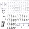 Amyhill 100 Pcs Curtain Track Roller Hooks Rail Ceiling Gliders