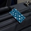Snowflakes on Blue Tile Pattern Luggage Card Suitcase Carry-On ID