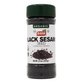 Ajonjolí Negro Badia Orgánico sin Gluten, Semillas de Sésamo para Cocinar