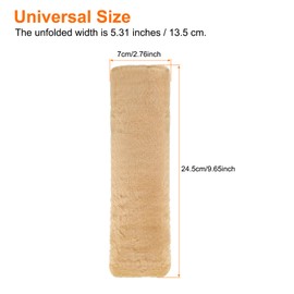 HARFINGTON 6pcs Car Seat Belt Pad Soft Fiber Seatbelt Shoulder Strap Covers Comfortable Driving Cushion Universal Car Accessories for Car, Light Tan