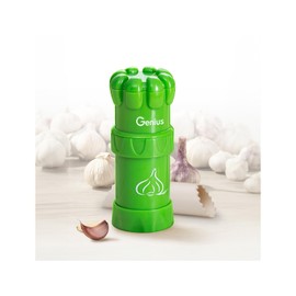 Genius Garlic Cutter G5, Set of 2, Green High-Quality Garlic Press, Dishwasher Safe, Ideal Kitchen Aid for Cutting Garlic, Garlic Press Garlic Mill