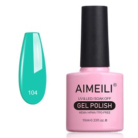 AIMEILI Semi-permanent Manicure Nail Polish Soak Off UV LED Gel Nail Polish - Cymbidium ensifolium (104) 10ml