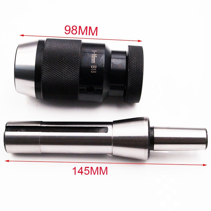 Keyless 1/32"- 5/8" Drill Chuck Self Tighten with R8 Shank