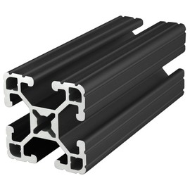 8020, 1515, 15 Series 1.5 Inch x 1.5 Inch T-Slotted Aluminum Extrusion DIY Extruded Linear Slot Bar Rail 80/20 (Ultra Light, Black Anodize, 60" Long)