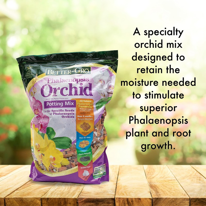 Better-Gro Phalaenopsis Mix - Premium Grade Phalaenopsis Potting Mix for